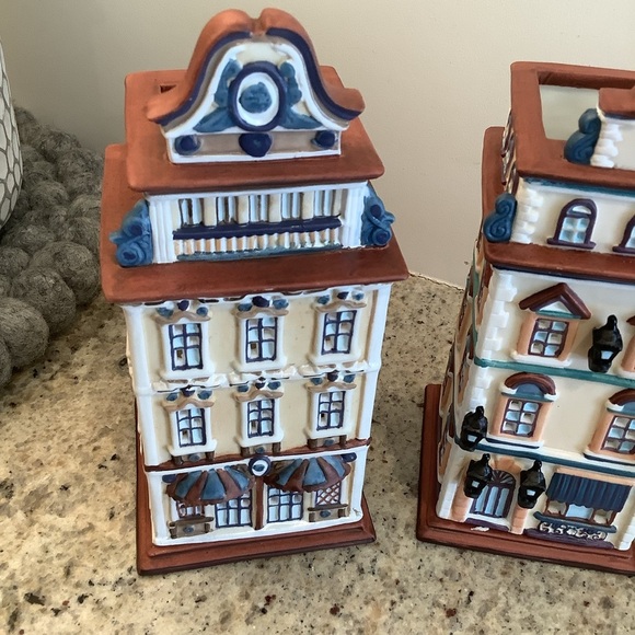 Set of 3 Partylite Tealight Candle Holder Cafe Vienna Prague Amsterdam - Picture 4 of 10